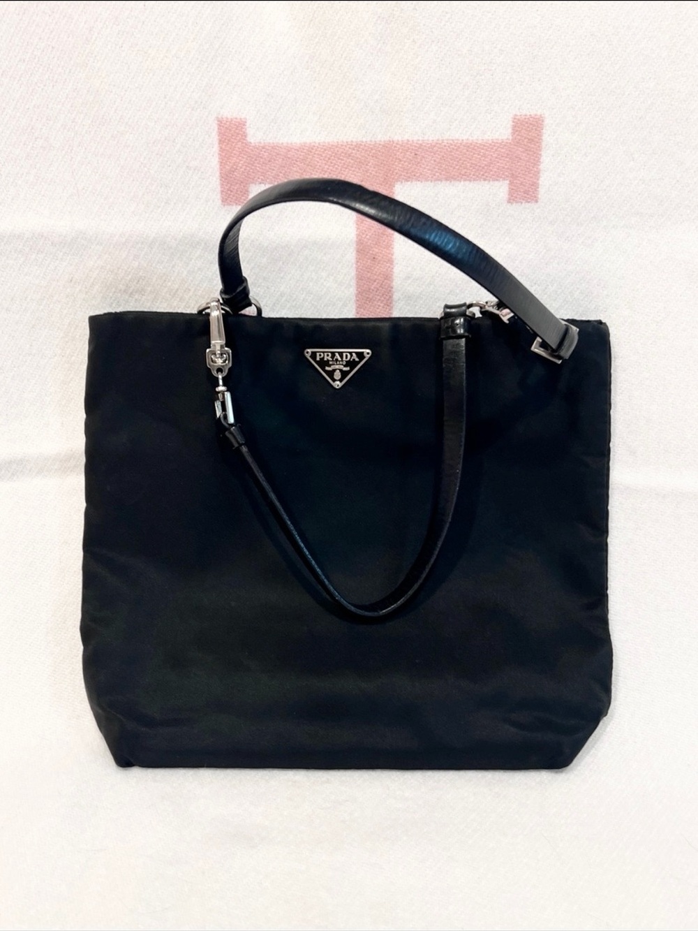 Prada⭐️Black Nylon Mini Bag! Satin vintage rare in excellent condition!